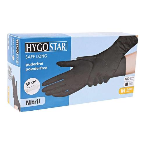 Nitril handschoenen SafeLong zwart 100 stuks, Kleding | Heren, Mutsen, Sjaals en Handschoenen, Nieuw, Handschoenen, Maat 48/50 (M)