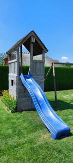Speelhuisje in hout met glijbaan, Kinderen en Baby's, Ophalen, Gebruikt, Hout