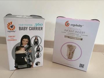 Ergobaby 360 draagzak + inzetstuk voor pasgeborenen beschikbaar voor biedingen