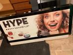 Meke-up :reclame bord voor Meke-up met licht, Ophalen, Gebruikt, Glas, Glas of Glazen