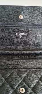 Portefeuille CHANEL sur chaîne caviar noir — état neuf, Bijoux, Sacs & Beauté, Sacs | Sacs Femme, Enlèvement ou Envoi, Neuf, Noir