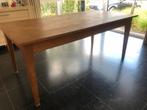 Vol eiken, verlengbare eettafel., Huis en Inrichting, Ophalen, Gebruikt, Eikenhout, 50 tot 100 cm