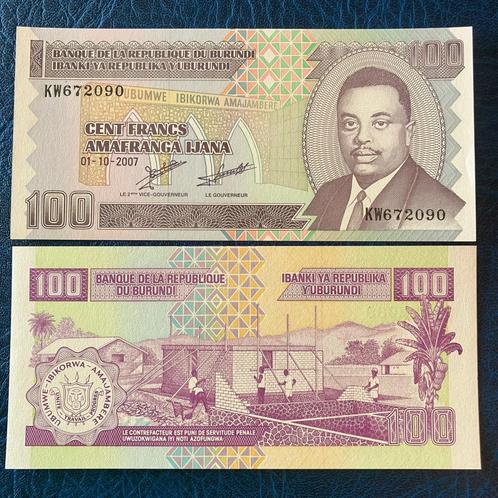 Burundi - 100 Francs 2007 - Pick 37f - UNC, Timbres & Monnaies, Billets de banque | Afrique, Billets en vrac, Burundi, Enlèvement ou Envoi
