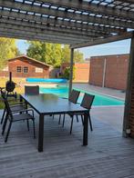 Prachtige recente tuinmeubelset, Tuin en Terras, Ophalen, Overige materialen, 6 zitplaatsen, Zo goed als nieuw