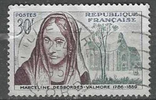 Frankrijk 1959 - Yvert 1214 - Desbordes-Valmore (ST), Postzegels en Munten, Postzegels | Europa | Frankrijk, Gestempeld, Verzenden