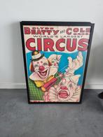 Clyde Betty and Cole Bros circus affiches in zwarte kader, Zo goed als nieuw, Ophalen