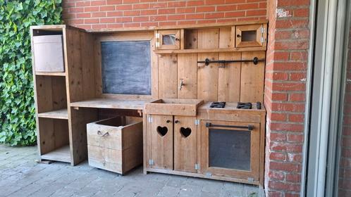 Steigerhouten speelkeuken, Kinderen en Baby's, Speelgoed | Speelkeukens, Gebruikt, Speelkeuken, Ophalen