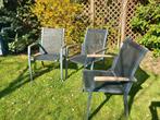 3 aluminium stoelen, Tuin en Terras, Tuinstoelen, Ophalen, Gebruikt, Aluminium