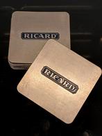 RICARD glas onderleggers 8 stuks aluminium, Huis en Inrichting, Keuken | Servies, Ophalen of Verzenden, Zo goed als nieuw, Glas
