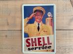 Reclamebord Shell Service 20x30, Envoi, Comme neuf, Panneau publicitaire