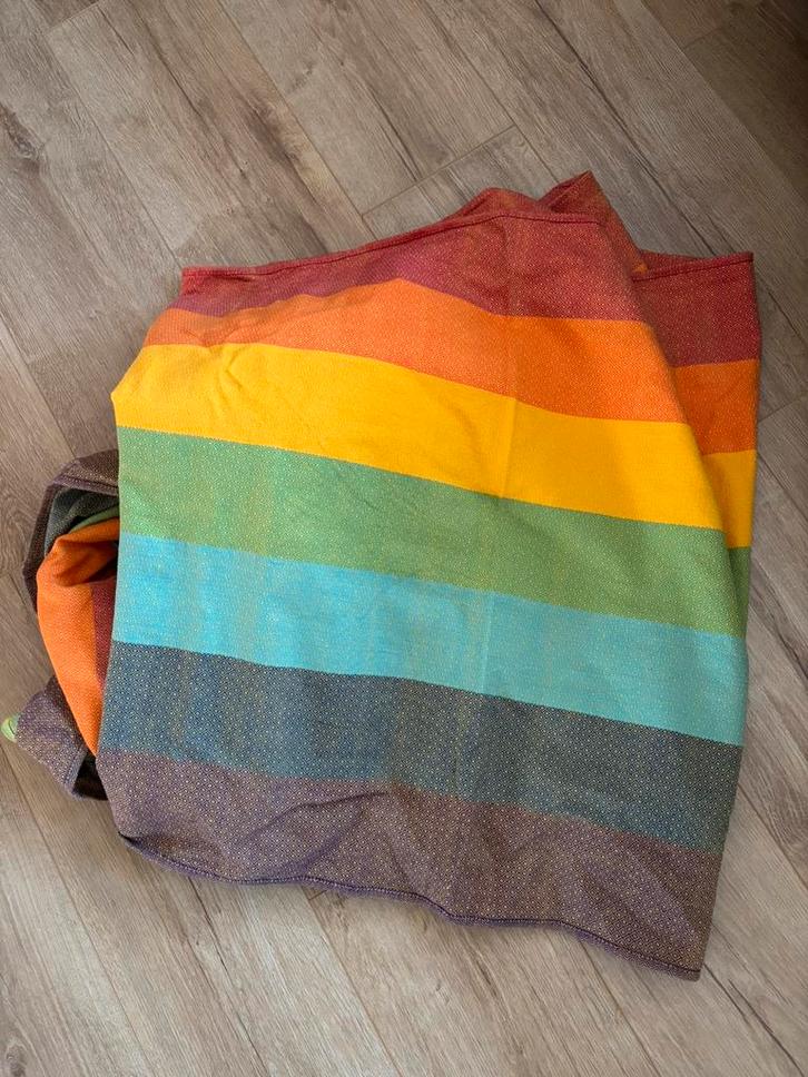Draagdoek Girasól maat 6/XL gold rainbow, Kinderen en Baby's, Babydragers en Draagdoeken, Zo goed als nieuw, Draagdoek, Ophalen of Verzenden
