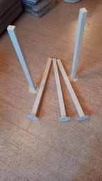5 stalen tafelpoten wit, Doe-het-zelf en Bouw, Ophalen, Zo goed als nieuw