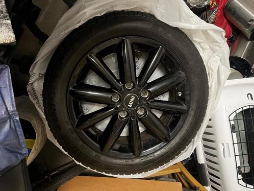 À vendre – Jantes + pneus MINI quasi neufs, Auto's, Mini, Particulier, Cabriolet, 5 deurs, Ophalen