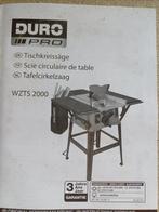 scie circulaire de table DURO PRO WZTS 2000. , Doe-het-zelf en Bouw, Zo goed als nieuw, Cirkelzaag