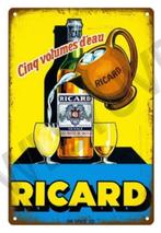 'RICARD' - Plaque Métallique Vintage (Modèle 1)., Emballage, Enlèvement ou Envoi, Neuf