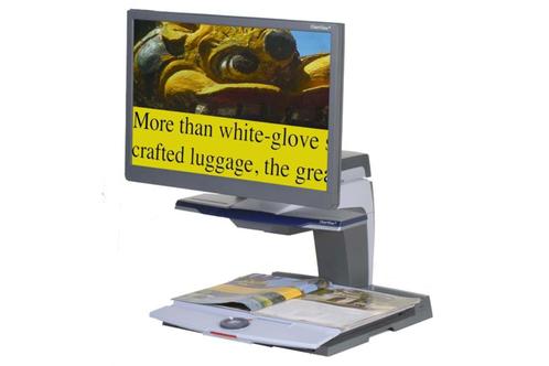Optelec ClearView PLUS (beeldschermloep), Hobby en Vrije tijd, Vergrootglazen, Loepen en Loeplampen, Gebruikt, Vergrootglas of Loep