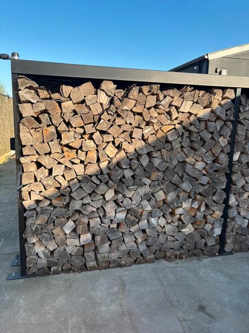Stalen steunen om hout in te leggen met afdak, Tuin en Terras, Schuttingen, Zo goed als nieuw, Hout, Ophalen