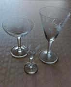 12 x série de 3 verres, dont coupelle à Champagne, Enlèvement, Comme neuf