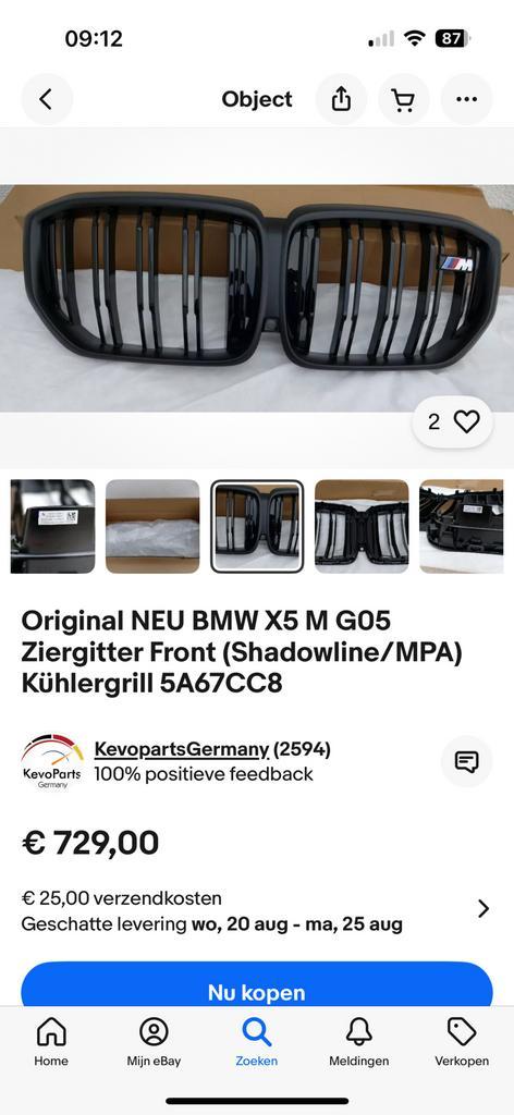 Nieuwe originele BMW X5 G05 LCI M Performance grill nieren, Auto-onderdelen, Carrosserie, Bumper, BMW, Voor, Nieuw, Ophalen of Verzenden