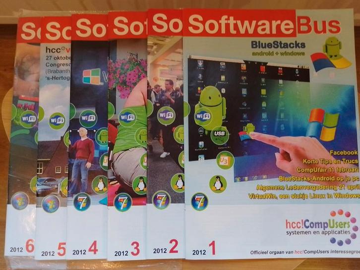 SoftwareBus magazines plus CD-ROM's 1 t/m 6 van 2012, Hobby en Vrije tijd, Overige Hobby en Vrije tijd, Ophalen of Verzenden