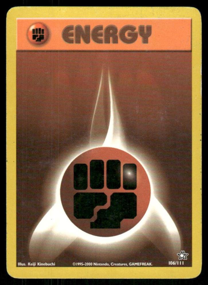Fighting Energy 106/111 - Neo Genesis (EX), Hobby en Vrije tijd, Verzamelkaartspellen | Pokémon, Gebruikt, Verzenden