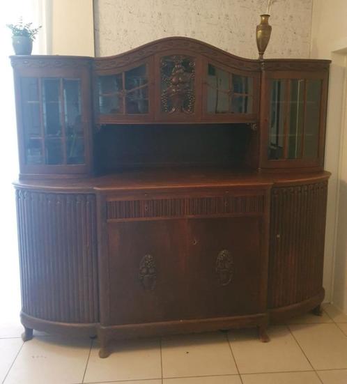 Antieke eetkamer set – 2 buffetkasten, tafel & 4 stoelen, Huis en Inrichting, Complete eetkamers, Gebruikt, 4 tot 6 stoelen, Ophalen