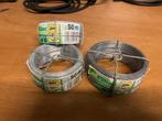 3 Rollen 50 Meter per Rol Gegalvaniseerd Verzinkt ijzerdraad, Ophalen of Verzenden, Nieuw