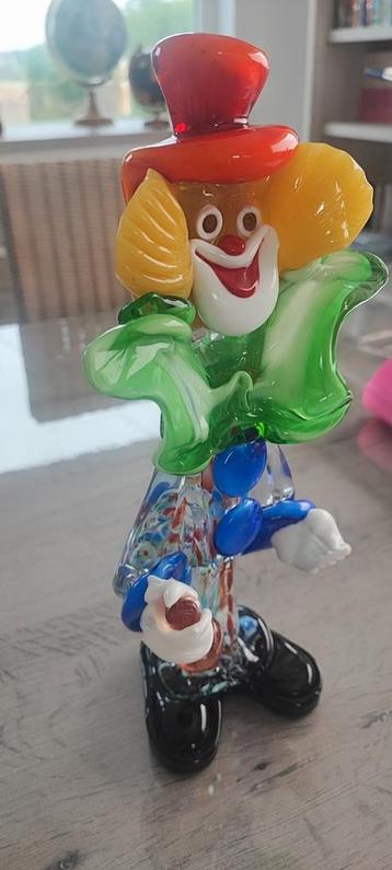 Murano Multicolore typische clown 30cm beschikbaar voor biedingen