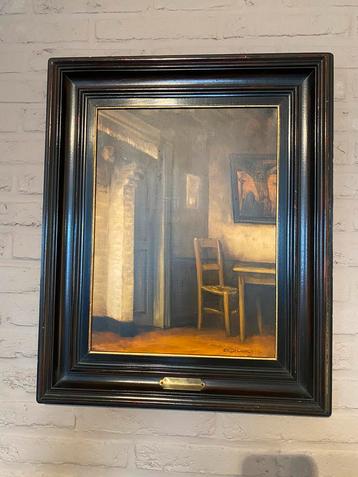 Schilderij “Stilleven:  de haard” beschikbaar voor biedingen