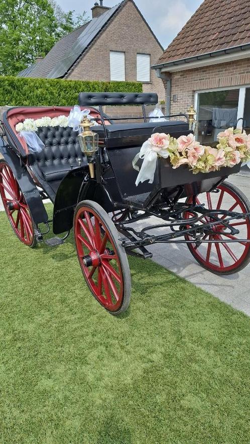 Antieken baroche/victoria met certifaat en passend tuig, Dieren en Toebehoren, Rijtuigen en Koetsen, Gebruikt, Paard of Pony