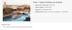 2 tickets croisières sur la Seine à Paris, Tickets & Billets, Deux personnes