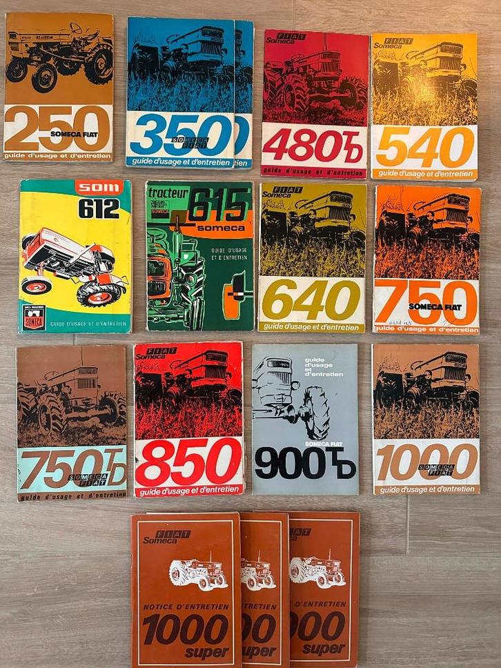 ONDERHOUDSBOEKJES FIAT TRACTOR 1000-900-850-750-640-540-480, Zakelijke goederen, Landbouw | Tractoren, tot 2500, Fiat, tot 80 Pk