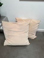 2x kussen Ikea INNER + hoes SANELA 65x65 cm, Ophalen of Verzenden, Nieuw, Beige