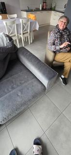 Grijs/blauwe Hoekzetel met verstelbare rugleuning, Huis en Inrichting, Ophalen, Zo goed als nieuw