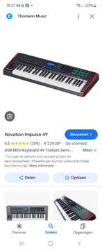 Novation Impulse 49 midi keyboard, Muziek en Instrumenten, Gebruikt, Ophalen of Verzenden