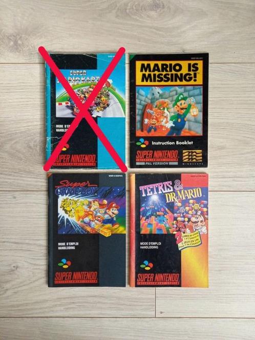Handleidingen/manuals voor de Super Nintendo (SNES), Games en Spelcomputers, Games | Nintendo Super NES, Zo goed als nieuw, Overige genres