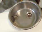 Inox inbouw afwasbak 45 CM door meter met aan werking sifon, Huis en Inrichting, Keuken | Keukenelementen, Ophalen, Zo goed als nieuw
