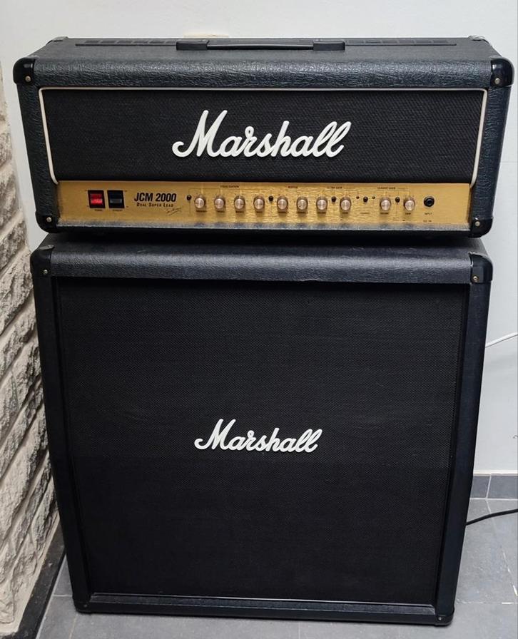 Marshall JCM 2000 + Marshall M412A Cabinet, Musique & Instruments, Amplis | Basse & Guitare, Comme neuf, Enlèvement ou Envoi