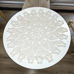handgemaakt rond beige tafelkleed SNELLE GRATIS LEVERING, Huis en Inrichting, Verzenden, Nieuw, Rond, Buiten