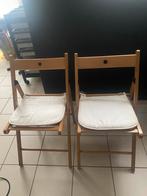 2 chaises pliantes en bois, Ophalen, Zo goed als nieuw, Hout, Eén