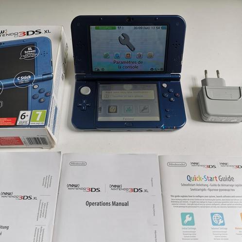 New 3ds XL Metallic Blue, Consoles de jeu & Jeux vidéo, Consoles de jeu | Nintendo 2DS & 3DS, Comme neuf, 3DS, Enlèvement ou Envoi