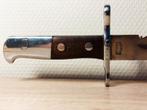 Bayonet Zwitserland 1914 zaagtanden met leren schede 225€, Verzamelen, Militaria | Algemeen, Verzenden, Landmacht