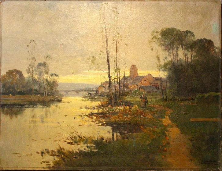 Paul Emile VERNON Franse school, Antiek en Kunst, Kunst | Schilderijen | Modern, Ophalen of Verzenden