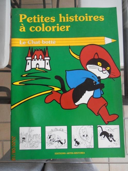 Livre "Petites histoires à colorier – Le Chat botté" – ARTIS, Boeken, Sprookjes en Fabels, Gelezen, Ophalen of Verzenden