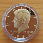 USA - Comm. Coin - John F Kennedy ½ Dollar 1964/Gold Plated, Postzegels en Munten, Munten | Amerika, Losse munt, Verzenden, Noord-Amerika