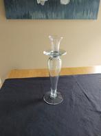 Kandelaar in glas 27cm, Antiek en Kunst, Ophalen, Glas