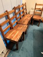 6 stevige houten stoelen, Zo goed als nieuw, Ophalen