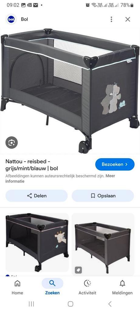 Nattou reisbed, Kinderen en Baby's, Babywiegjes en Ledikanten, Zo goed als nieuw, Ophalen