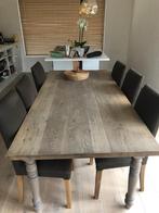 Vol eiken landelijke tafel, Huis en Inrichting, Tafels | Eettafels, Ophalen, 100 tot 150 cm, Eikenhout, 200 cm of meer