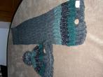 Warme grijze met groene sjaal + muts, Barts, maat 55, 8 jaar, Kinderen en Baby's, Kinderkleding | Mutsen, Sjaals en Handschoenen